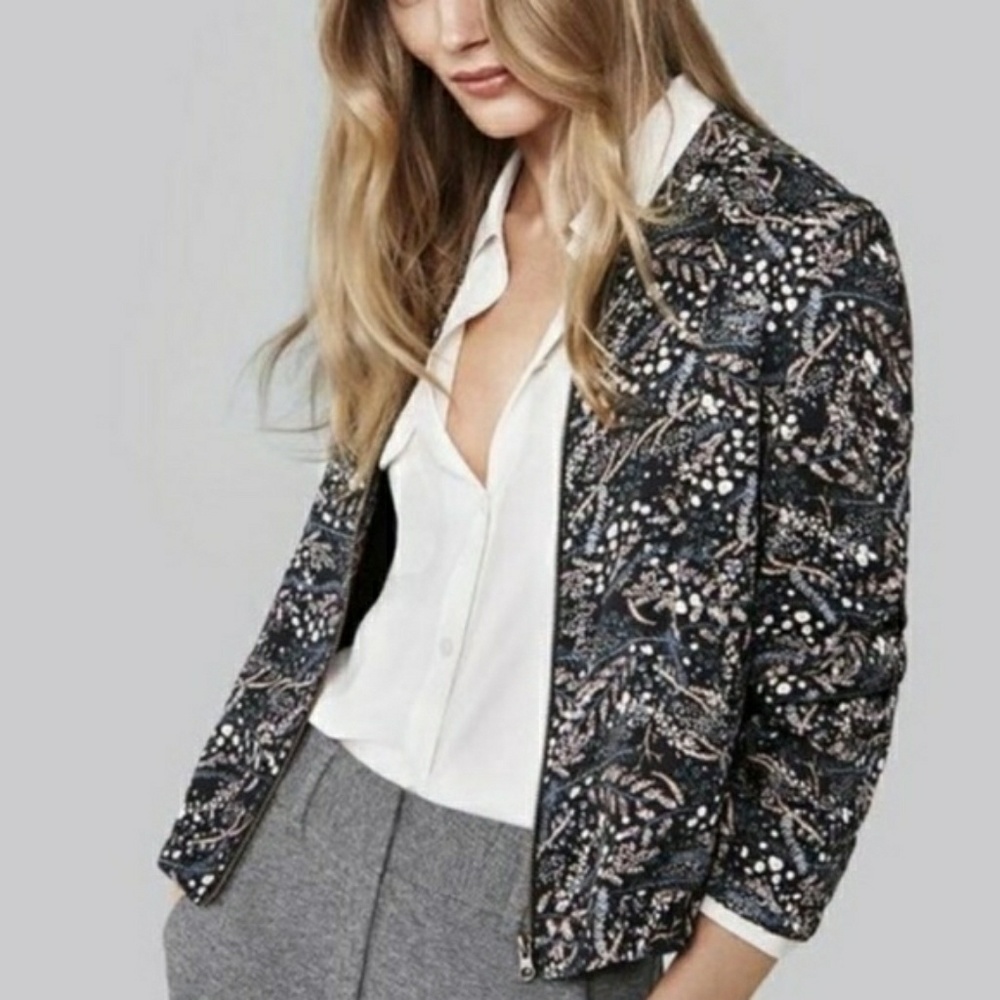 Loft floral bomber jacket